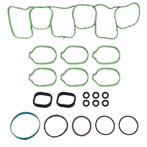 Image of Engine Intake Manifold Gasket Set MS971181 Compatible with Lincoln Ford | F-150 Edge Explorer Flex Fusion Police Interceptor Transit-150 250 350 HD MKS MKT MKX MKZ 3.5L 3.7L V8