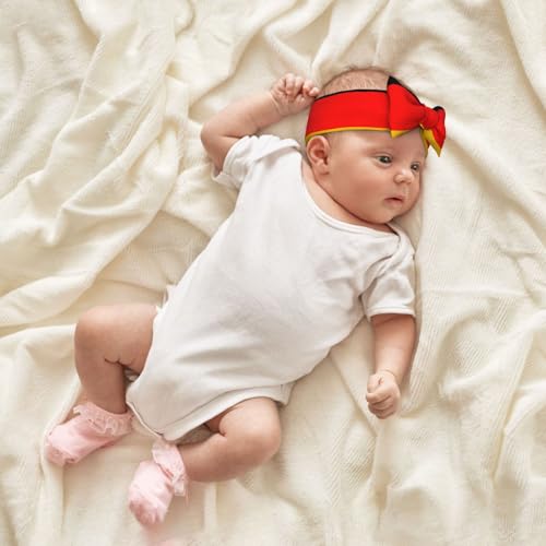 germany flag Pattern Baby Bow Headband - Delicate Hair Accessories for Newborns, Infants, Toddlers - Skin-friendly Hairband4