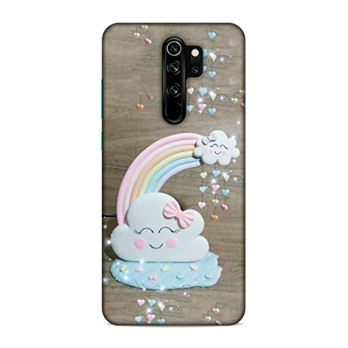 Image of Printed Mobile Back Hard Case Cover for Xiaomi Redmi Note 8 Pro | Smiley Cloud, Colourful Heart, Clay Art rainbow-2179