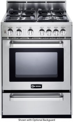 Verona VEFSGG244NSS 24´´ Pro-Style All Gas Freestanding Range Oven Convection Stainless Steel