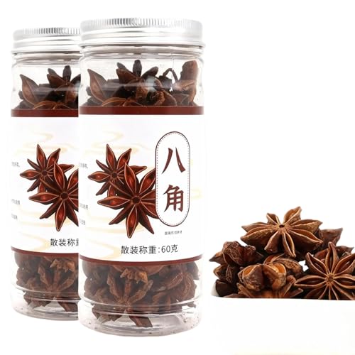 Anís Estrellado Entero, 120g, Vainas Naturales, Vegano, Sin Gluten y No Transgénico. Secado al Sol, Ideal para Hornear, Cocinar e Infusiones