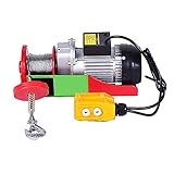 polipasto eléctrico 1000 w 300/600 kg ● Alzamiento eléctrico eficiente: Potencia de entrada: 400W. El motor de cobre completo, con una buena conductividad térmica y eléctrica, llega a un bajo consumo de energía. Nuestro producto cuenta con enfriamiento rápido y es resistente a las altas temperaturas y le brinda un excelente efecto de funcionamiento.
