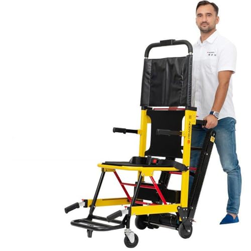 ACEMIC Electric Wheelchairs for Climbing Stairs,Chair for Going up and down Stairs,Crawler Type, With Upper and Lower Control Panels, Aluminum Alloy,For Disabled and Elderly People