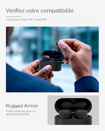 Spigen Rugged Armor Coque pour Sony WF-1000XM6 – vue 2