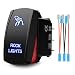 Xislet 5-Pin ROCK LIGHTS Rocker Switch Toggle Button for UTV ATV Polaris RS1 Ranger RZR Can-Am X3 Spyder F150 Truck Jeep Rocker Switch, Blue LED Light with Instruction and Jumper Wire
