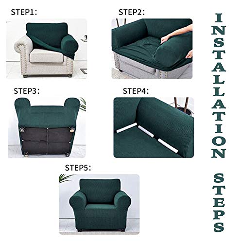 Solid Color Corn Fleece Yellow Sofa Cover Stretch Sofa Slipcover 1-Piece Couch 3 Seater Sofa Cover Non Slip Cozy Machine Washable Couch Cover Furniture Protector (Yellow, Large（Sofa-3 Seater）) #TOP4