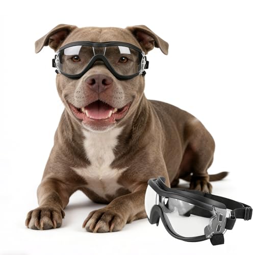 PETLESO Dog Goggles for Large Breeds, UV Protection Dog