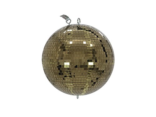 Eurolite Mirror Ball 30 cm Gold | Safety Disco Ball with Golden Facets | Perfect for Decoration | Party Room | Shop Window