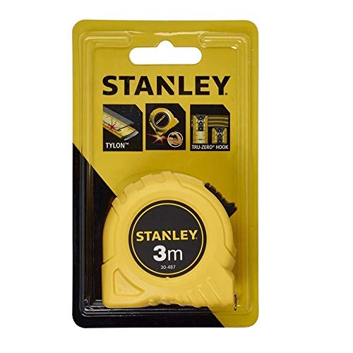 STANLEY Tape Measure (3 m Tape Measure, Extra Strong Curved Tape, Polymer Protective Layer, End Hook Triple Riveted) 1-30-487