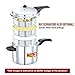 Prestige 6.5L Alpha Deluxe Induction Base Stainless Steel Pressure Cooker, 6.5-Liter