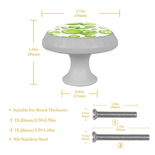 Poignées de tiroir de commode rondes fluorescentes pour armoires de cuisine