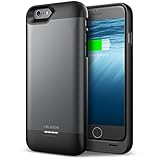iPhone 6s Plus Battery Case, MFI Certified i-Blason Apple iPhone 6 Plus 5.5 Inch External Battery Case Charger Lightning Connector (Black/Gray)