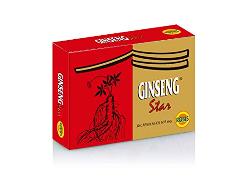 Ginseng Rojo Coreano | Robis Ginseng Star | Estimulante - Impotencia - Concentración - Afrodisíacos - 30 Cápsulas