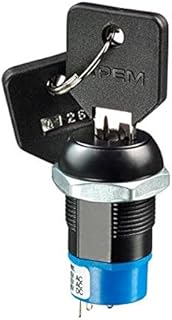 Keylock Switches 4A 125V DPDT 2POS, Black