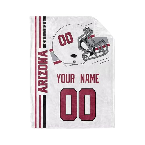 Image of Arizona Throw Blanket Custom Name and Number Personalized Gifts for Men and Women