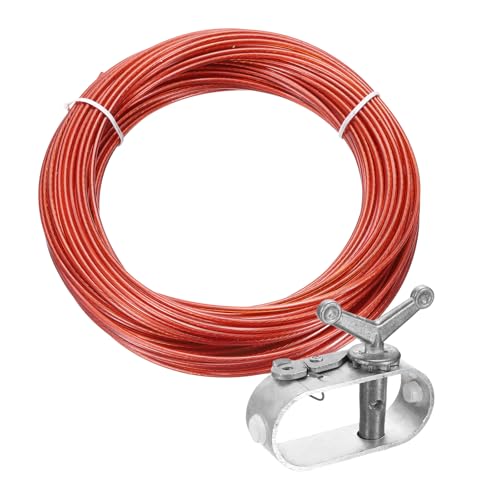 QUARKZMAN 1 Stück Drahtspanner Drahtseil Spanner Draht Spannseil mit Stahlseil ummantelt Ø 2 mm Länge 30 m Spannschloss Spanndrahtseil für Poolplanen Befestigung Seil Poolabdeckung Winter
