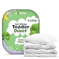 EGYPTO Anti-Allergy Cot Bed Duvet and Pillow Set - Available in 4.5, 7.5 & 9 TOG (120 x 150cm)