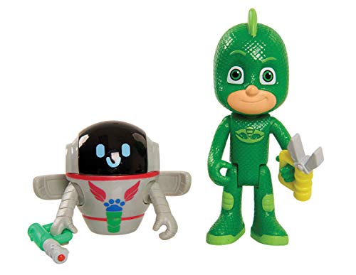 PJ Masks Juego de 2 Figuras – Gekko y PJ Robot, Color JP (Flair Leisure Products JPL95309)