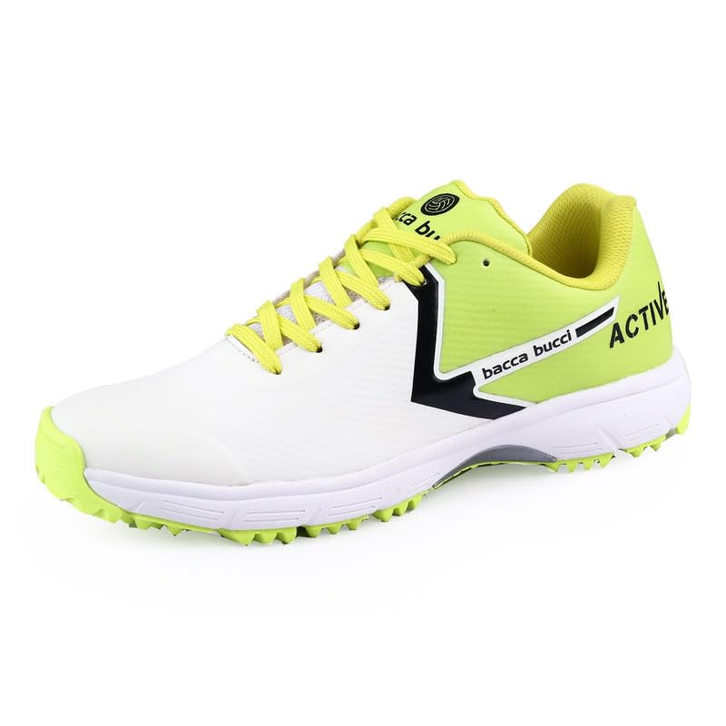 Bacca Bucci Centurion Glide Elite Cricket Shoes - High-Performance, Spike-Enhanced Stability, Dynamic Flex Comfort Fit for Advanced Players White and Green UK10 (B0CT56KDKV) Amazon Price History, Amazon Price Tracker