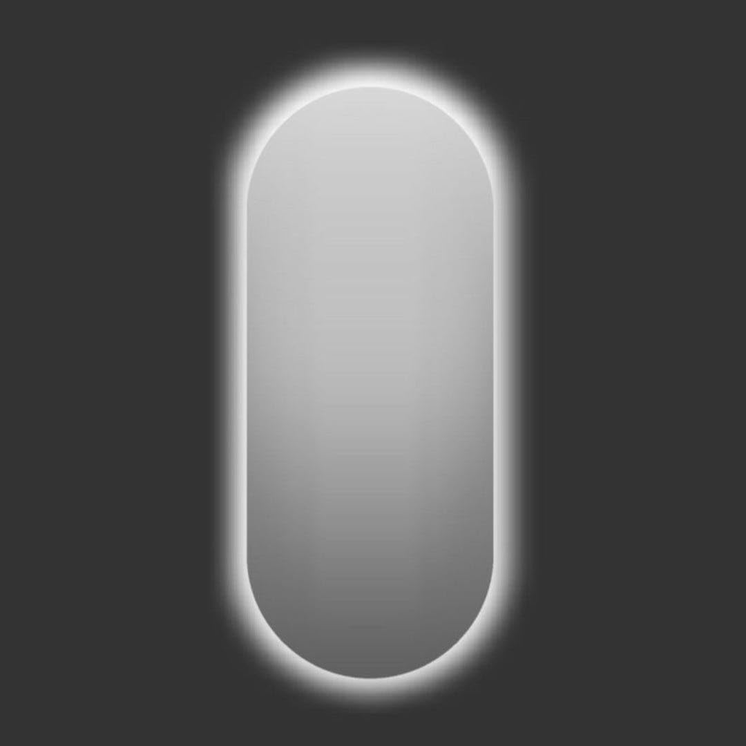 Kiamami Valentina - Specchio retroiluminato LED ovale reversibile 400x800 - IP44-4000K