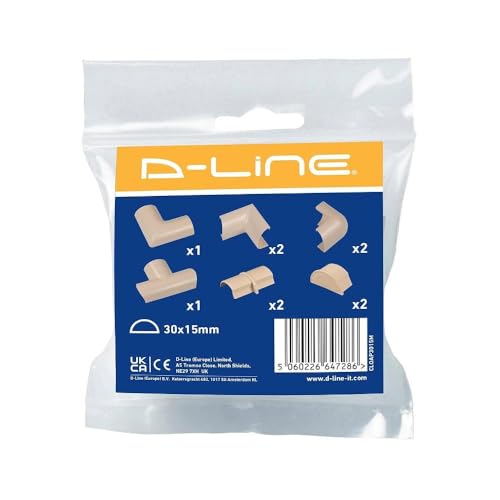 D-Line CLOAP3015M Mini Kabelkanal Clip-Over Verbindungsstücke Multipack, Aufsteckbare Verbindungsstücke… – Ansicht 4