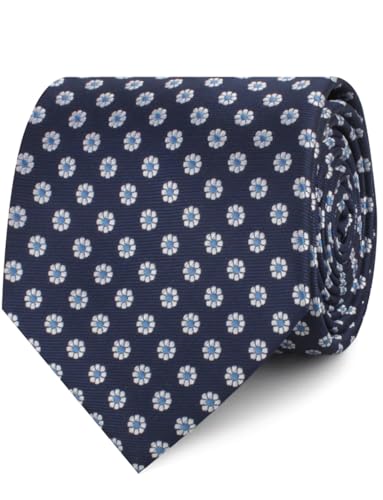 Image of OTAA Floral Necktie Casual Ties for Men - Perfect Neck Tie for Groomsmen Wedding Ties or Formal Occasions