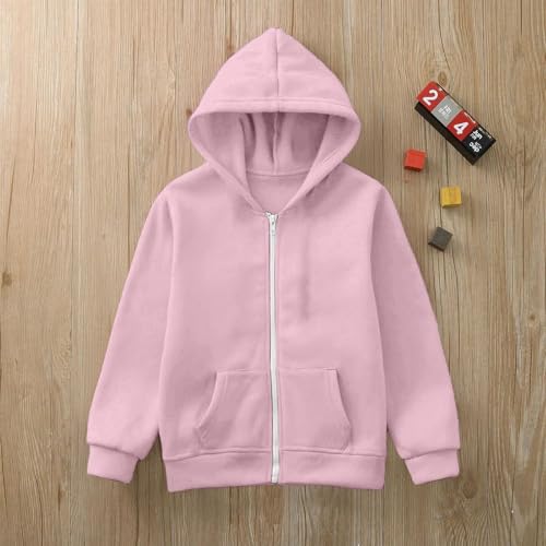 Hoodie Shirts For Girls Zipper Hooded Sweatshirt Fall Fashion Solid Long Sleeve Shirt Winter Pullovers With Pockets2