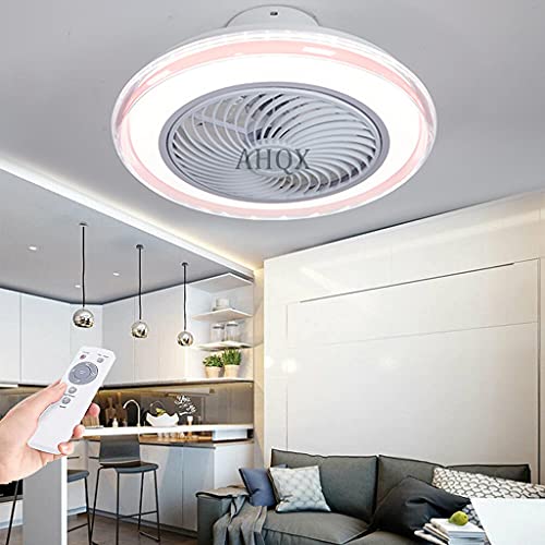 Lustre ventilateur de plafond avec éclairage LED de forme cercle télécommandé - 2