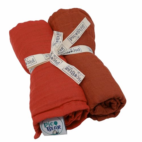 pic Bear Musselin Molton Tücher 80x80cm - Ultra-weiche Multitalente für...