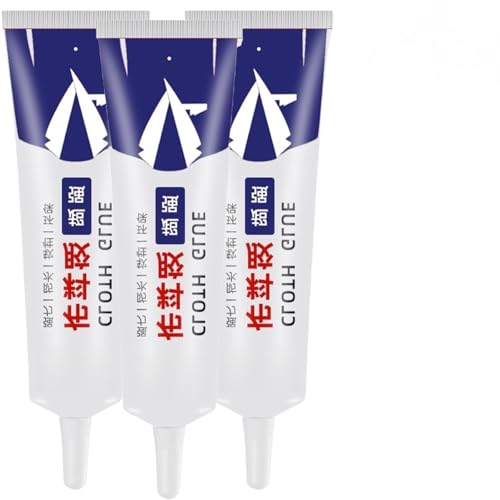 Pegamento para tela, 30 ml, adhesivo fuerte para telas, lavable, repara materiales para ropa, manualidades, tapicería, textiles, reparación de muñecas, fieltro e insignias. (3pcs)