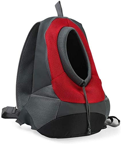 Portable Cat and Dog Backpack, with One-shoulder Breathable Head-up Design Pet Harness Front Pocket and Double-layer Mesh Shoulder Pads for Outdoor Travel and Hiking,A_26*13 * 27cm