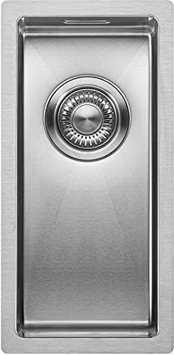 Fregadero de Cocina Mizzo Linea | Acero Inoxidable 304 | Montaje Bajo o Sobre Encimera o al Ras | Radio 10mm | 1 Seno | Espesor Acero 1.2mm (18x40) Cover