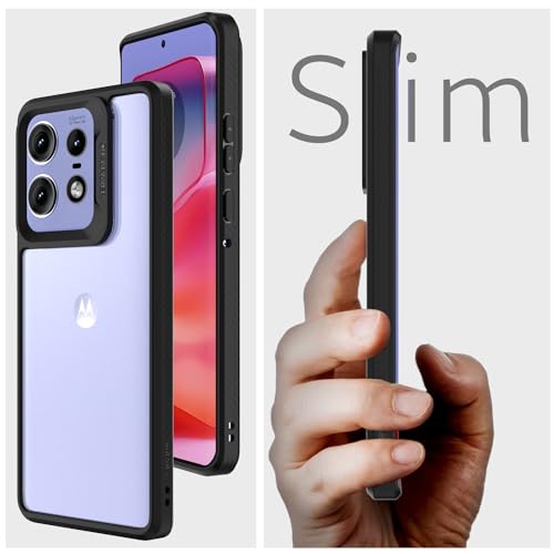 Image of KAPAVER Impulse Back Cover Case for Motorola Edge 50 Pro (TPU+PC) (Black)