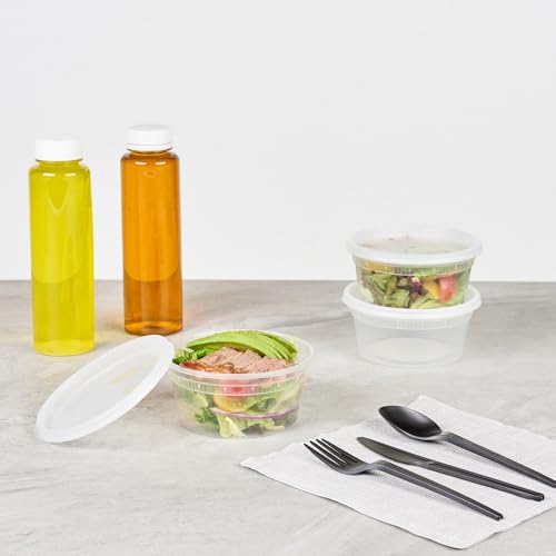 Restaurantware-Asporto 12 Ounce To Go Boxes, 25 Microwavable Round Soup Containers - Clear Plastic Lids Included, Do Not Contain BPA, Clear Plastic Soup Containers, Disposable by Restaurantware - Used condition - Image 3