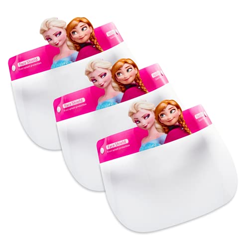 Kids Face Shield 10-Pack FROZEN Anna Elsa Design Small Children Size