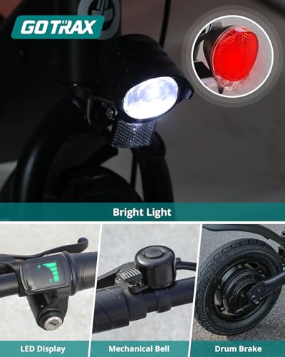image for Gotrax A3 Electric Scooter with Seat for Adults, 350W Motor, 15.5MPH T