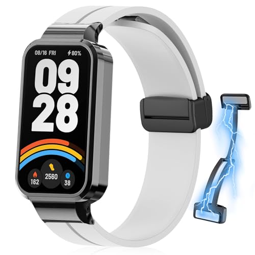 [RicYeel] ���C�t�� �V���R���o���h Xiaomi Smart Band 9 Active/Xiaomi Redmi Smart Band 3 �Ή� �o���h �}�O�l�b�g�t�� �����ȒP �X�|�[�c�o���h �X�g���b�v �ւ��o���h �����x���g Xiaomi