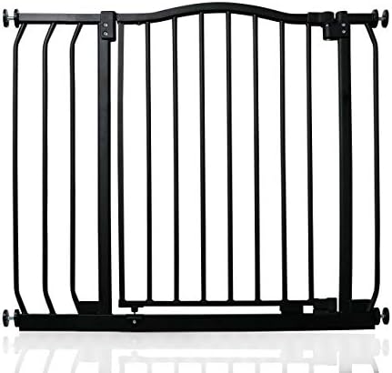 Bettacare Matt Finish Curved Top Dog Gate (171cm - 180cm, Black)
