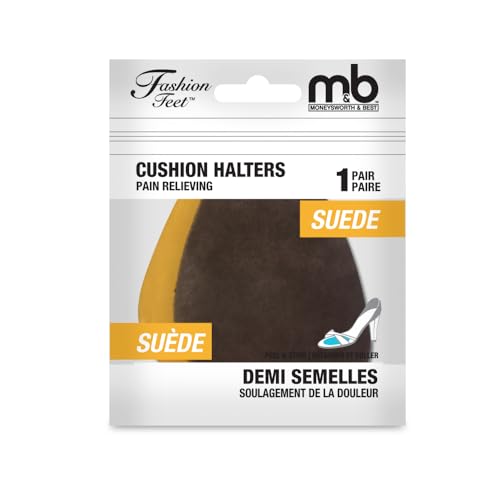 Moneysworth & Best Non-Slip Ball of Foot Suede Cushion Halter (Brown)