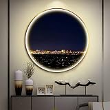 Modern LED Wall Sconce Lighting The Luxor Light Beam and The Entire Vegas Strip Canvas Print Plug in Wall Lamp Decor Wall Lights for Bedroom Living Room Background