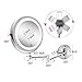 AMHIL Wall Mounted Mirror LED Beauty Mirror 1X/10X Magnification Double Side, Folding Vanity Lamp Retractable 360 Rotating Function Shaving Mirror, Batteries/USB