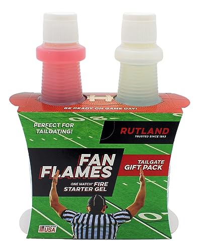 Rutland Products 4914 Fan Flames Football Team Colors Fire Starter, Maroon & Clear
