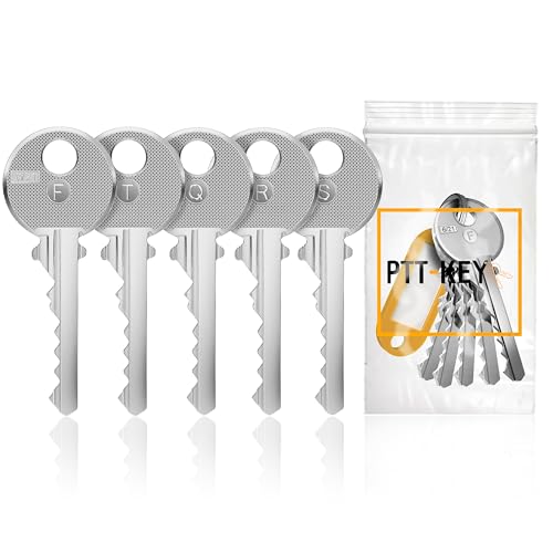Lot de 5 clés PTT standards (T/F/Q/R/S) – chaque boîte aux lettres n’accepte qu’un seul modèle
