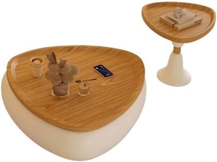 Side End Table Solid Wood Coffee Table Set for Living Room Rustic Style, Perfect for Modern or Traditional Decor, Ideal for Small Spaces Accent Coffee Table for Living Room Bedroom Office