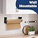 Heavy Duty Paper Roll Holder Adjustable Wall Mount Roll Rack Holder Butcher Paper Dispenser Vinyl, Label, Pig Mat Rolls Holder for Various Tubular Roll Materials 60-Inch Length Adjustable (28