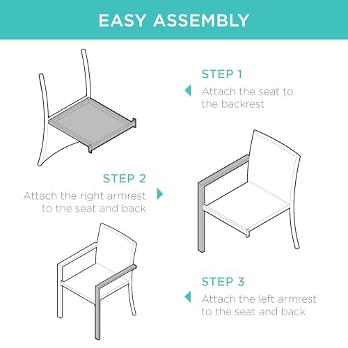 Image of Best Choice Products Set of 2 Stackable Outdoor Wicker Dining Chairs All-Weather Firepit Armchair w /Armrests, Steel Frame for Patio, Deck, Garden, Yard - Taupe