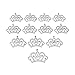 Princess Crown Comb Tiara Hair Clips For Princess Party Favor 12 pcs
