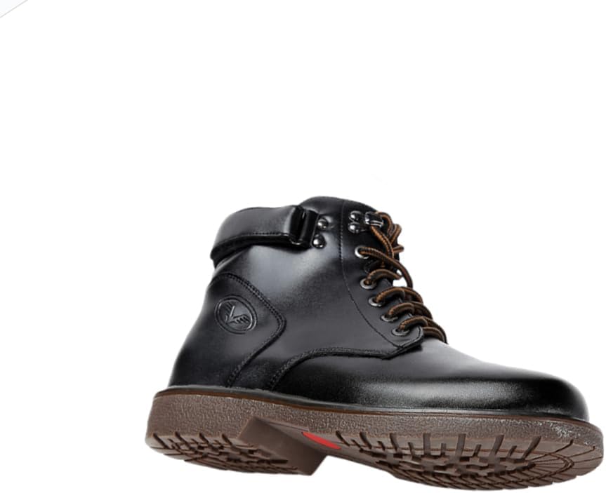 MGGMOKAY Men's Leather Boots Motorcycle Fashion Boots for Men Lace Up Chukka Boots Casual Boot - Image 2