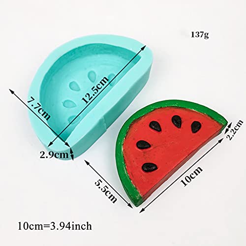 JIUYECAO Ausstechform Wassermelone Aroma-Kerzenform, Wassermelone, 3D-Wassermelone, Silikon, Seifenform, Kerzen… – Bild 7