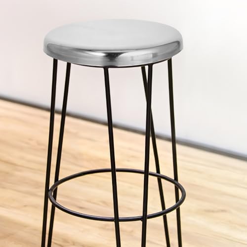 Almohadilla del Asiento del Taburete Redondo de 29cm Acero Inoxidable 8